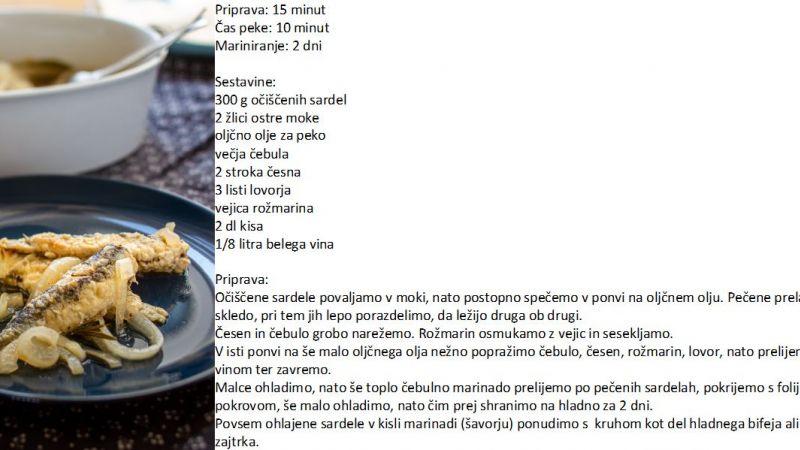 SARDELE V ŠAVORJU