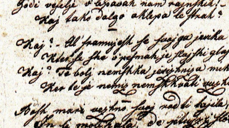 Ignac Holzapfl, Slavinja, rokopis, 1824.