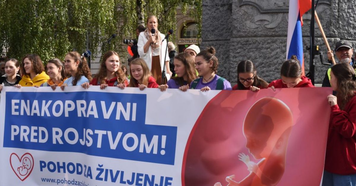 A Marcha pela Vida também é realizada em Maribor pela primeira vez este ano