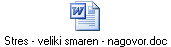 Stres - veliki smaren - nagovor.doc