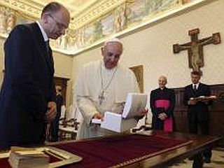 Predsednik italijanske vlade pri papežu Frančišku