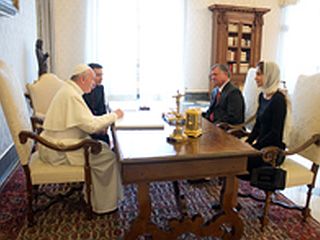 Jordanski kralj Abdulah pri papežu