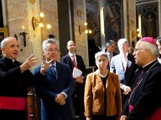 Avstrijski predsednik na obisku v ljubljanski stolnici