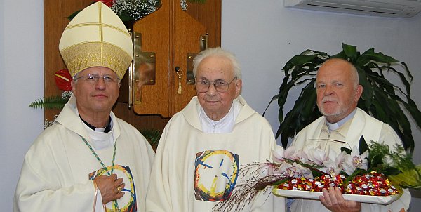 škof Andrej Glavan, mons. Miha Trdin, Avgust Klobčar