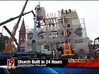 Cerkev na Poljskem zgrajena v manj kot 24 urah