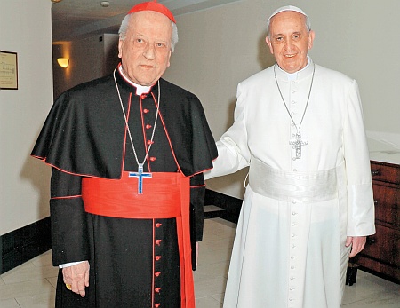 Papež Frančišek je v zasebni avdienci v Apostolski palači sprejel kardinala Franca Rodeta.