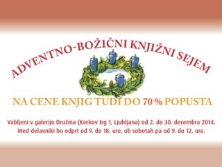 Vabljeni na Adventno-božični knjižni sejem!