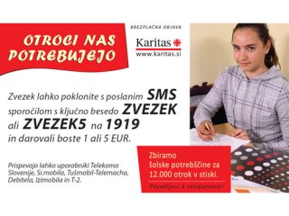 Otroci potrebujejo šolske potrebščine