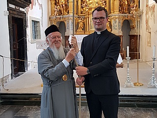 Patriarh Bartolomej na Blejskem otoku