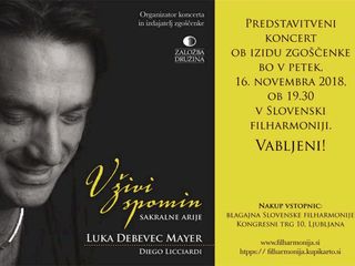 Koncert Luke Debevca Mayerja V živi spomin