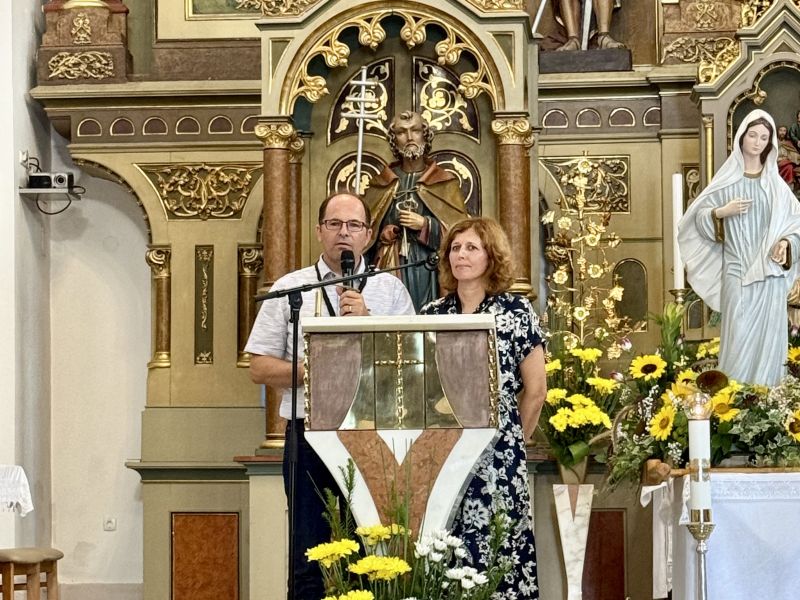 Pričevanje zakoncev Bernardke in Marka Viherja. FOTO: Vita Nonkovič