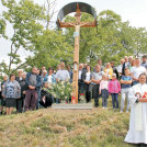 Blagoslov novega križa ob poti na Fiderški vrh