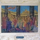 Obnovljena freska Darovanje v templju